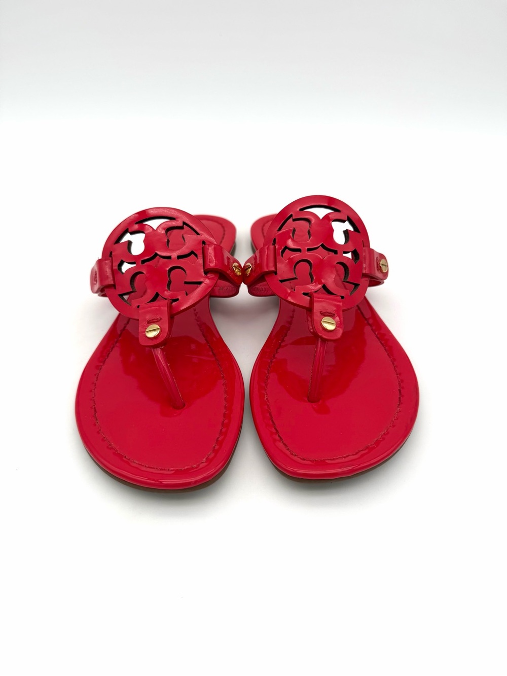 Tory Burch Women’s Flats Slides Sandals Flops Size 6 Shoes Red - Picture 2 of 5